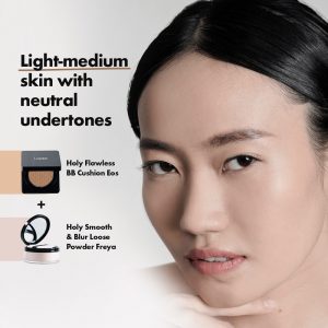 panduan warna cushion dan loose powder Looké untuk kulit light-medium